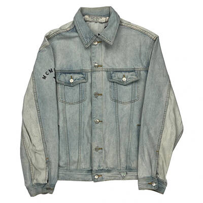 Los Angeles Guess Cropped Denim Jacket - No Size Light Wash Cotton