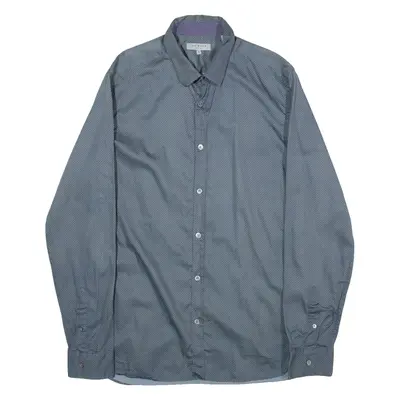 TED BAKER Mens Shirt Blue Long Sleeve M