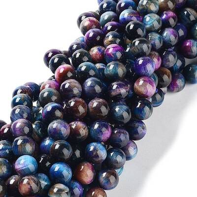 Natural Rainbow Tiger Eye Beads Strands