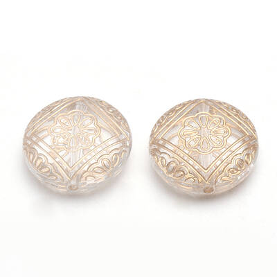 Golden Plated Acrylic Beads