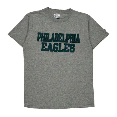 Made In Usa Philadelphia Eagles Champion Nfl T-Shirt - Medium Grey Cotton Blend