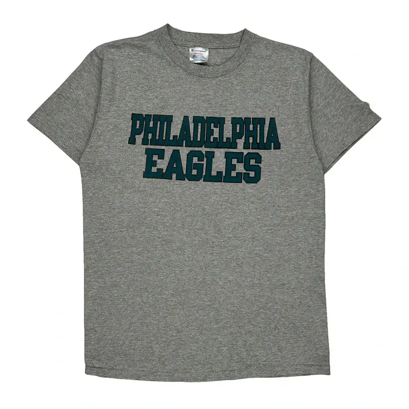 Made In Usa Philadelphia Eagles Champion Nfl T-Shirt - Medium Grey Cotton Blend