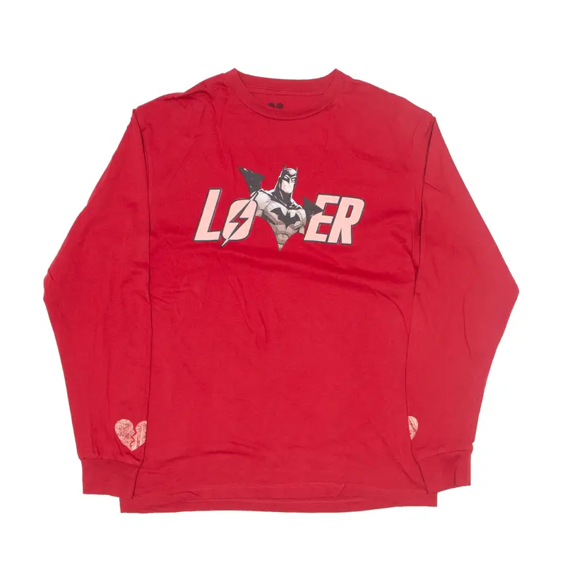 LOVER T-Shirt Red Long Sleeve Mens L