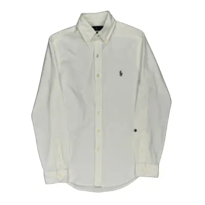 Ralph Lauren Slim Fit Shirt - Small White Cotton Blend