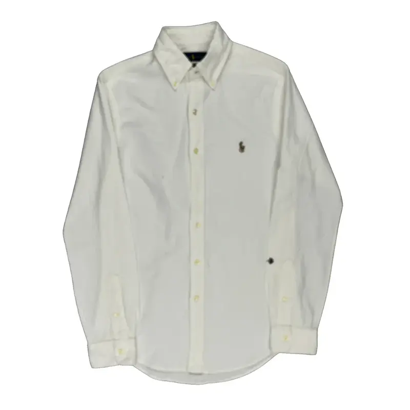 Ralph Lauren Slim Fit Shirt - Small White Cotton Blend