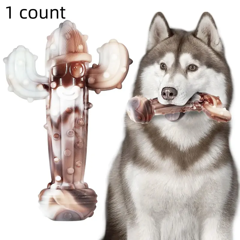 Cactus Shaped Dog Chew Toy, Durable Dog Teeth Grinding Toy, Dog Teeth Cleaning Toy, Interactive Dog Toys for Medium/large Dog