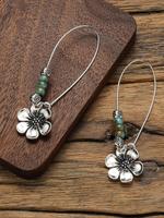 Boho Style Flower Design Dangle Earrings, Vintage Trendy Elegant Minimalist Earrings, Fashionable Jewelry for Women & Girls f...