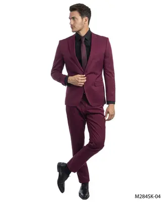 Tazio Men's 2pc Skinny-Fit Suit - Bold Colors