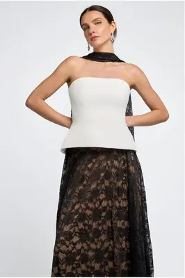 Goddiva Floral Lace Scarf