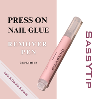 SASSYTIP New Nail Glue Remover Pen, Nail Glue Remover For Press On Nails, Click&Remove Pen Design, For Fake Nails Debonder Ad...