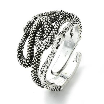 Snake Alloy Open Cuff Rings