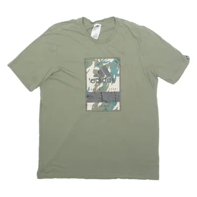 ADIDAS Mens T-Shirt Green L
