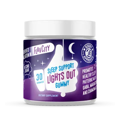 Lights Out Sleep Support Gummy - 30 Gummies - No Sugar - Plant Based Phyto Melatonin Chamomile