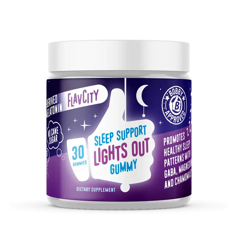 Lights Out Sleep Support Gummy - 30 Gummies - No Sugar - Plant Based Phyto Melatonin Chamomile
