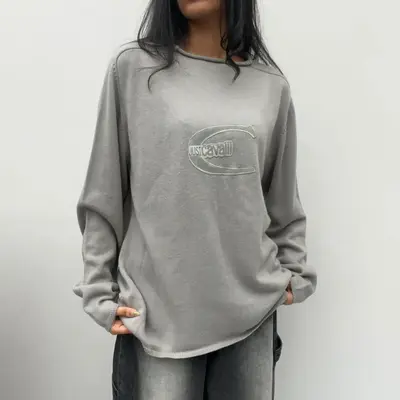 Just Cavalli Jumper - XL Grey Wool