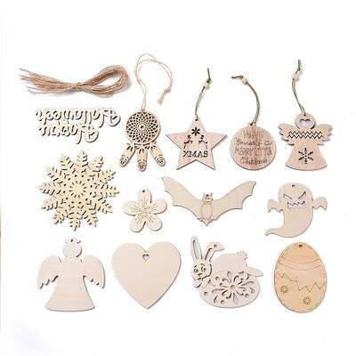 Natural Wood Pendant Decorations