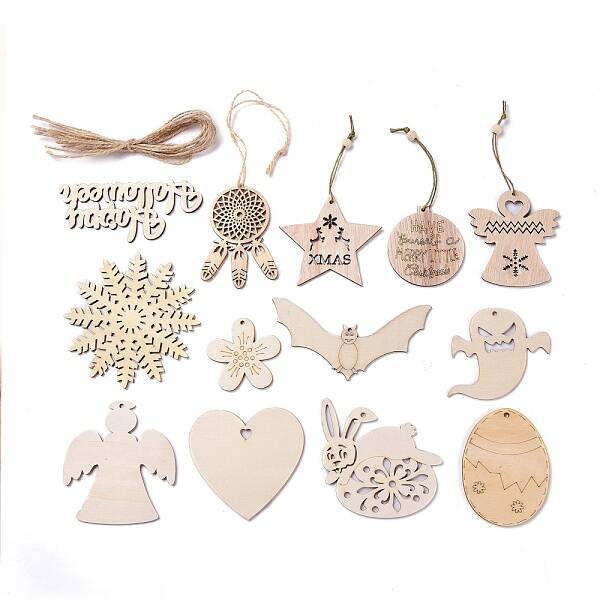 Natural Wood Pendant Decorations