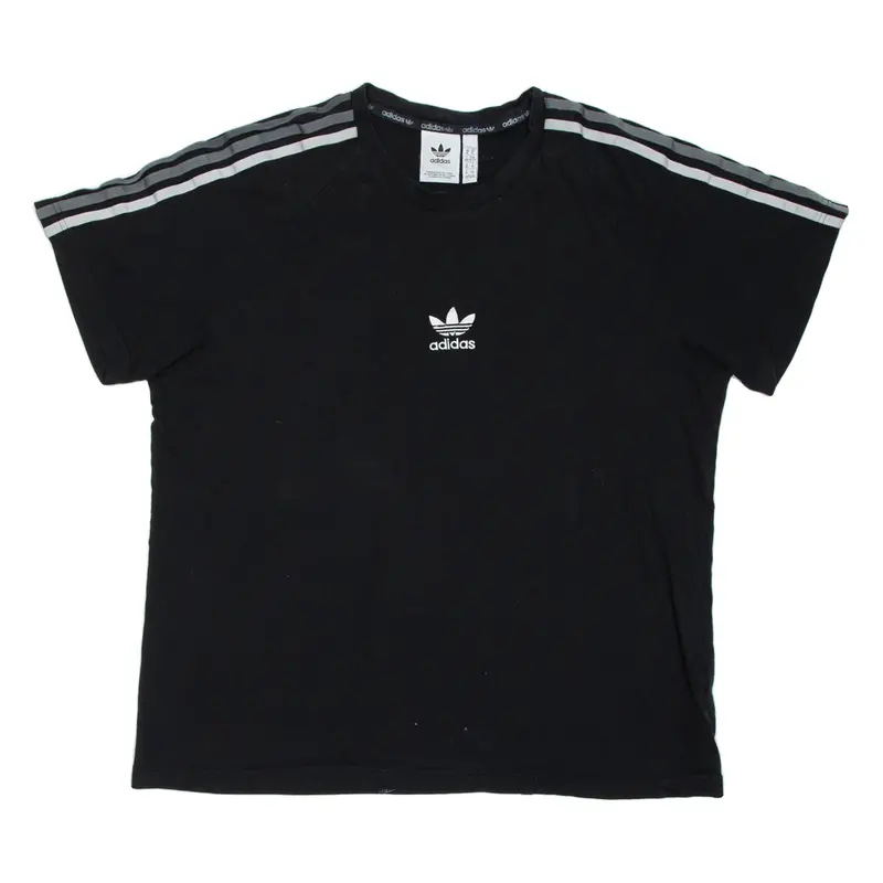 ADIDAS Womens T-Shirt Black XL