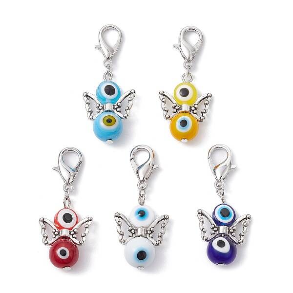 Ecil Eye Angel Resin & Glass Pendant Decorations