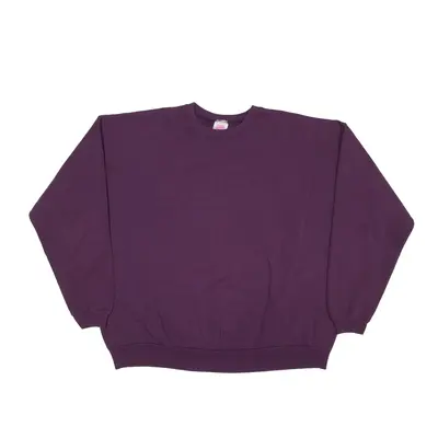 HANES Sweatshirt Purple Womens XL