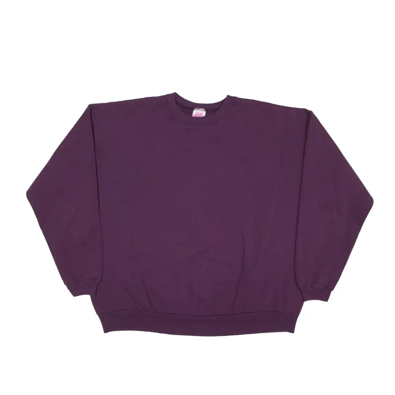HANES Sweatshirt Purple Womens XL