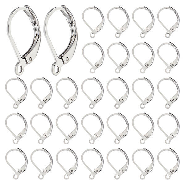 200Pcs 304 Stainless Steel Leverback Earring Findings