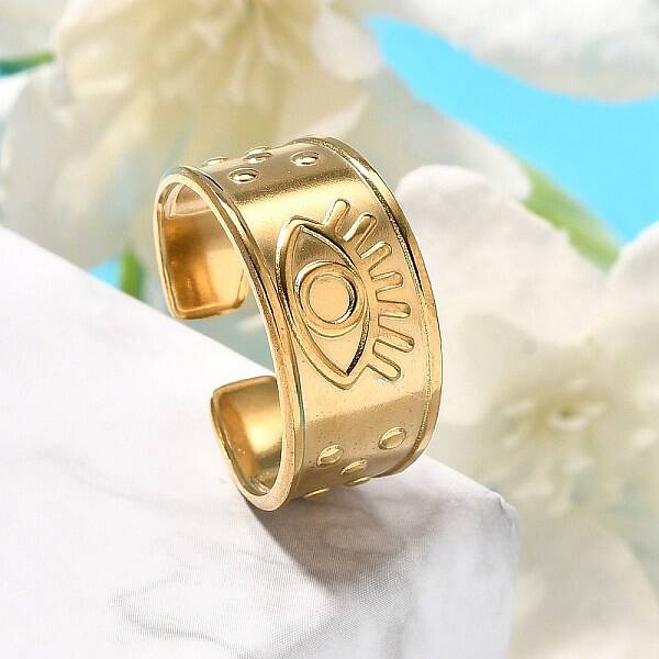 304 Stainless Steel Open Cuff Rings for Unisex