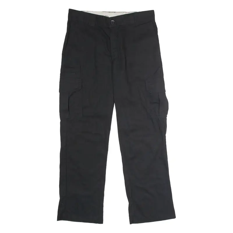 DICKIES Flex Workwear Cargo Mens Trousers Black Regular Straight W34 L30
