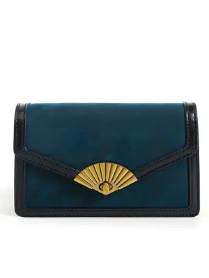 Smting pearl chain mini flap bag with Folding Fan Lock