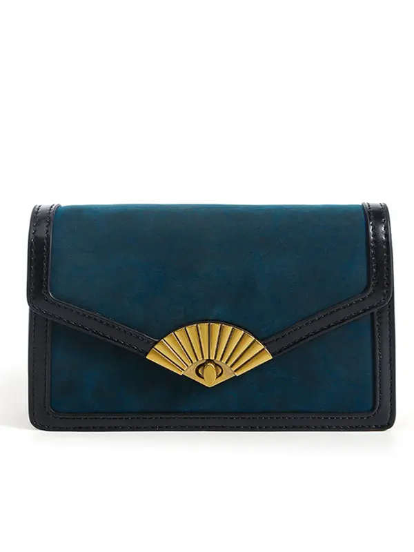 Smting pearl chain mini flap bag with Folding Fan Lock