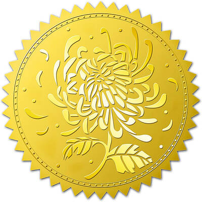 Self Adhesive Gold Foil Embossed Stickers