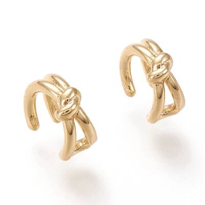 Brass Cuff Earrings