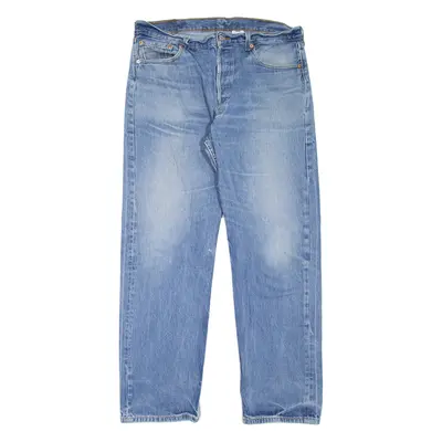 LEVI'S 501 Jeans Mens Blue Regular Straight Stone Wash W34 L32