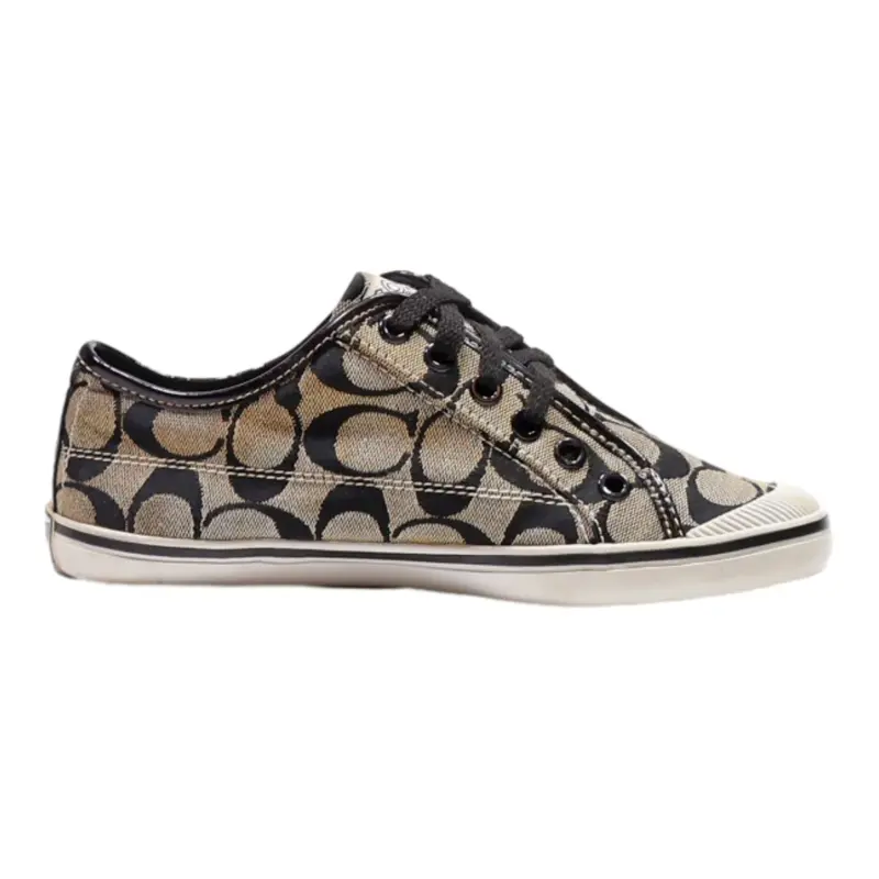 COACH Low Top Trainers Beige Synthetic Womens UK 4