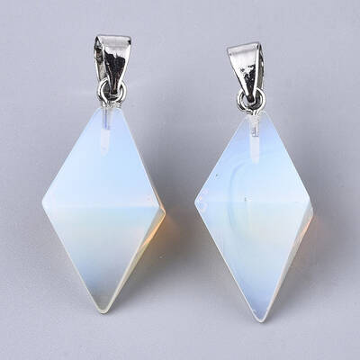 Opalite Double Terminated Pointed Pendants