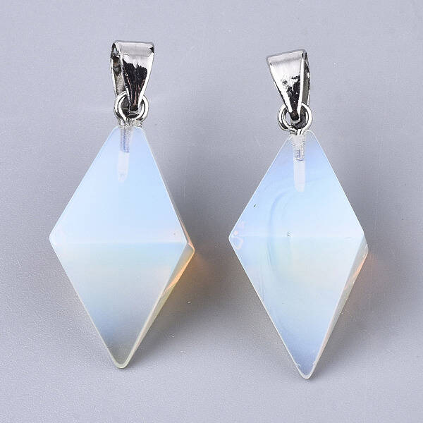 Opalite Double Terminated Pointed Pendants