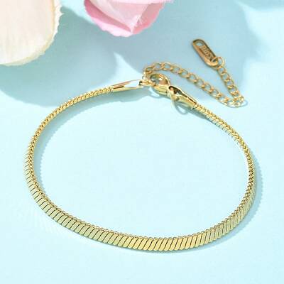 304 Stainless Steel Snake Chain Bracelets for Women