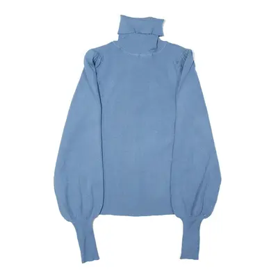 LOVE TREE Chic and Cozy Jumper Blue Roll Neck Womens S