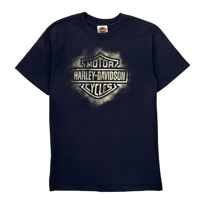 Harley-Davidson Harley Davidson Graphic T-Shirt - Medium Navy Cotton