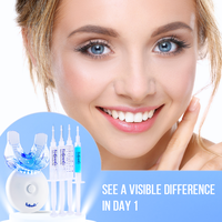VieBeauti Teeth Whitening Kit with 5X LED Light, Trays, Gel & Timer for a Bright Smile Perfect Festival Mother's Day Gift Ora...