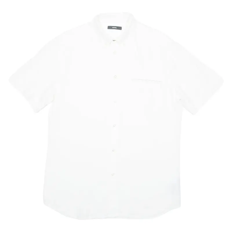 DIESEL Mens Plain Shirt White L