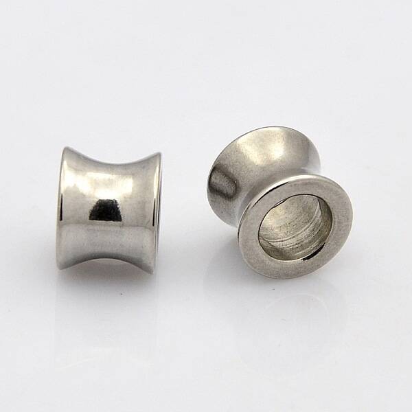 Tarnish Resistant Column 304 Stainless Steel Large Hole Beads