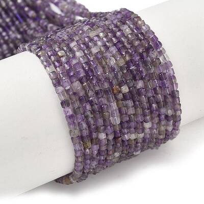 Faceted Natural Amethyst Beads Strands