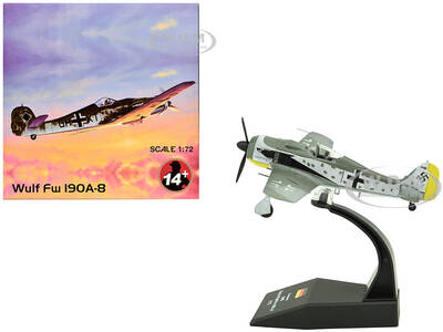 Focke-Wulf Fw 190A-8 Fighter Aircraft 98-Victory Ace Staffelkapitaen Horst Hannig, I./JG 2, Triqueville, France (1943) Germ...