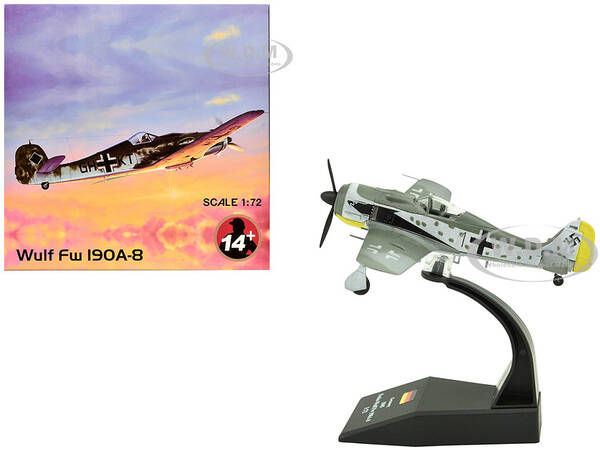 Focke-Wulf Fw 190A-8 Fighter Aircraft 98-Victory Ace Staffelkapitaen Horst Hannig, I./JG 2, Triqueville, France (1943) Germ...