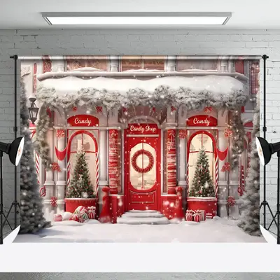 Aperturee Festive Holiday Season Winter Wonderland Backdrop - Aperturee