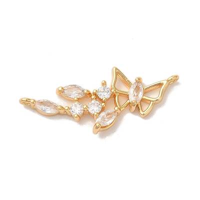 Brass Micro Pave Clear Cubic Zirconia Pendants