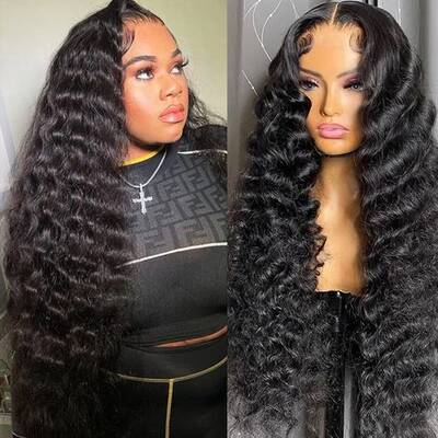 Loose Deep Wave 13x4 HD Pre Bleached Knots 200% Lace Front Wig Melt