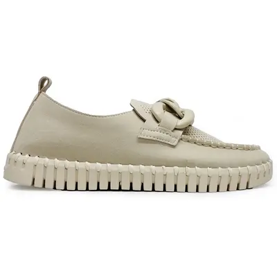 Ilse Jacobsen Tulip 3884 Nylon Polyurethane Women's Loafers Shoes - Kit Kit - Size:US 9 Women
