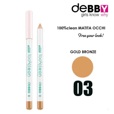 Debby 100% eye pencil clean 3 gold bronze